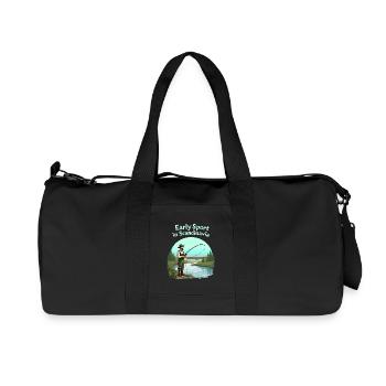 Pêche en Scandinavie - Sac de sport en toile recyclée Stanley/Stella - noir - Devant