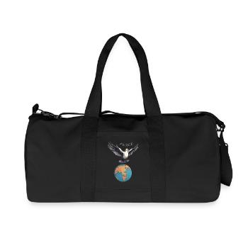Weltfrieden auf der Erde - Recycelte Canvas-Sporttasche von Stanley/Stella - Schwarz - Vorne