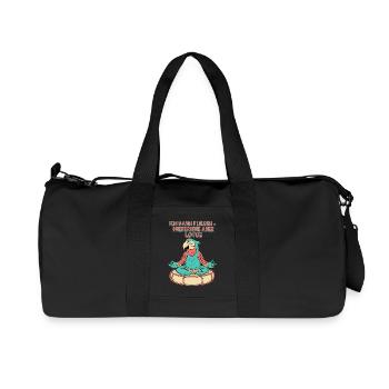 I can fly, but prefer lotus - Recycled Canvas Sports Bag by Stanley/Stella - black - Front