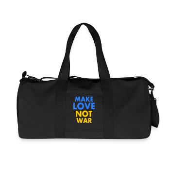 Make love not war - Recycelte Canvas-Sporttasche von Stanley/Stella - Schwarz - Vorne