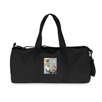 Wolfmama und Wolfjunges - Recycelte Canvas-Sporttasche von Stanley/Stella - Schwarz - Vorne