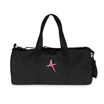 Letter A Design Brush in Pink Pink - Recycled Canvas Sports Bag by Stanley/Stella - black - Front