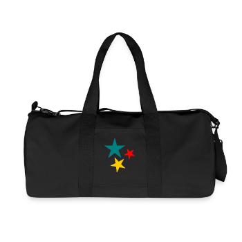 STAR. STAR. STARS. FEAST. ANNIVERSARY. CHRISTMAS - Recycled Canvas Sports Bag by Stanley/Stella - black - Front
