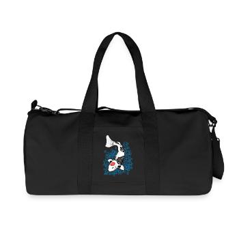 Carpe Koi design - Sac de sport en toile recyclée Stanley/Stella - noir - Devant