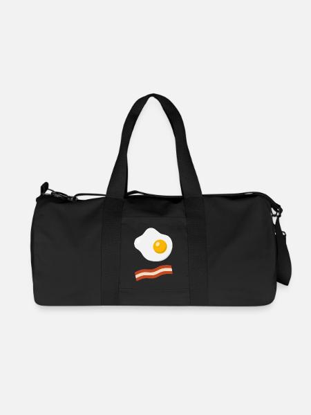 Minimal Bacon & Egg - Recycelte Canvas-Sporttasche von Stanley/Stella - Schwarz