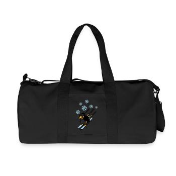 pinguin_ski_022011_d_3c - Sac de sport en toile recyclée Stanley/Stella - noir - Devant