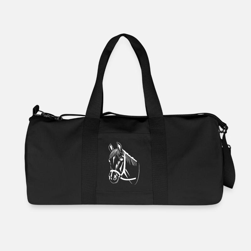 Pferdekopf - Recycelte Canvas-Sporttasche von Stanley/Stella - Schwarz
