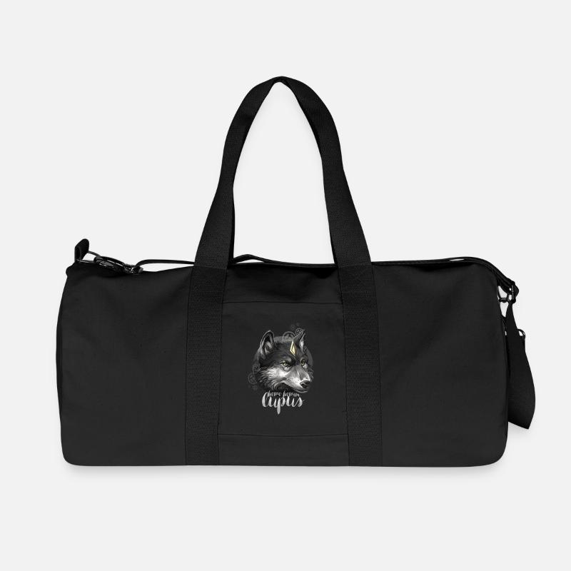 wolf1 - Recycelte Canvas-Sporttasche von Stanley/Stella - Schwarz