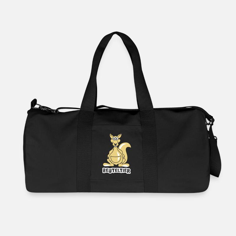 Känguru - Beuteltier - 2C - Recycelte Canvas-Sporttasche von Stanley/Stella - Schwarz
