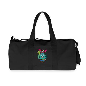 Piratenmonster - Recycelte Canvas-Sporttasche von Stanley/Stella - Schwarz - Vorne