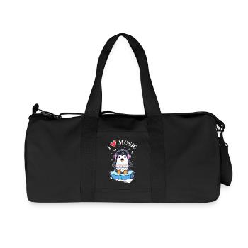 Heart Ice Penguin Antarctique Déclaration animale Oiseau - Sac de sport en toile recyclée Stanley/Stella - noir - Devant