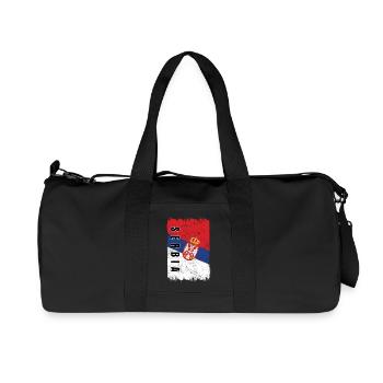 Drapeau serbe vintage - Sac de sport en toile recyclée Stanley/Stella - noir - Devant