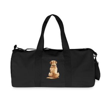 Labrador Retriever - Sac de sport en toile recyclée Stanley/Stella - noir - Devant