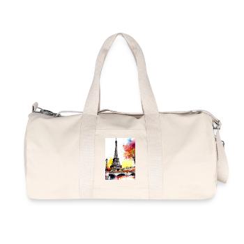 Tour Eiffel en aquarelle automnale - Sac de sport en toile recyclée Stanley/Stella - blanc naturel - Devant