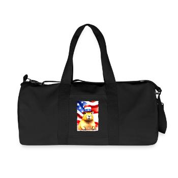 Nagetier "Capybara President" - Recycelte Canvas-Sporttasche von Stanley/Stella - Schwarz - Vorne