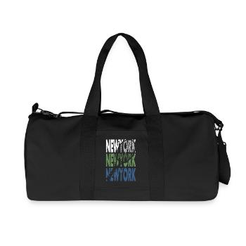 Tennis Shirt New York Turnier Amerika Design - Recycelte Canvas-Sporttasche von Stanley/Stella - Schwarz - Vorne
