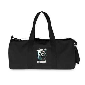 Bouldern Astronaut Raumfahrer Geschenk - Recycelte Canvas-Sporttasche von Stanley/Stella - Schwarz - Vorne