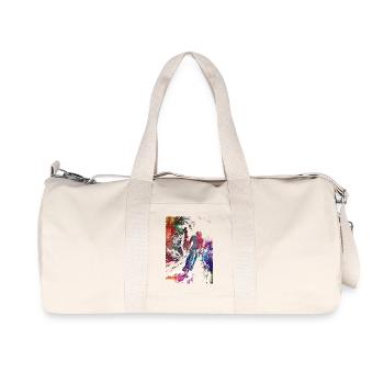 Cyclisme #cycling #sport #bike - Sac de sport en toile recyclée Stanley/Stella - blanc naturel - Devant