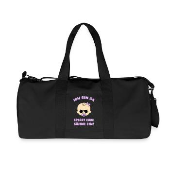 Petite fille enferme tes fils - Sac de sport en toile recyclée Stanley/Stella - noir - Devant