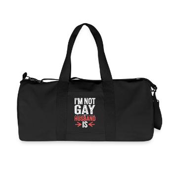 I'm Not Gay My Husband Is 14 - Recycelte Canvas-Sporttasche von Stanley/Stella - Schwarz - Vorne