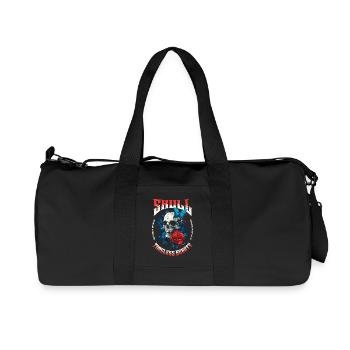 Skull Skull Butterfly Rose Flower - Recycled Canvas Sports Bag by Stanley/Stella - black - Front