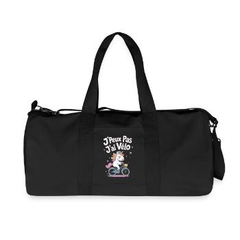 J'peux pas j'ai vélo - Sac de sport en toile recyclée Stanley/Stella - noir - Devant
