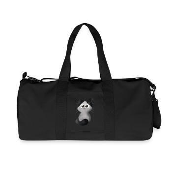 Katze 2 - Recycelte Canvas-Sporttasche von Stanley/Stella - Schwarz - Vorne
