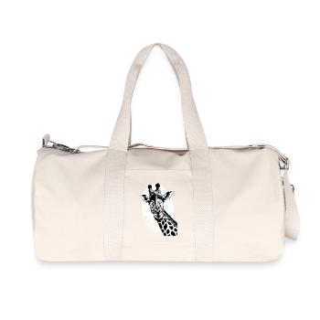 Giraffe in tattoo style - Recycled Canvas Sports Bag by Stanley/Stella - natural - Front