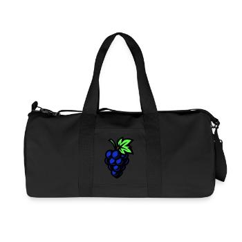 Trauben Symbol Weintrauben - Recycelte Canvas-Sporttasche von Stanley/Stella - Schwarz - Vorne