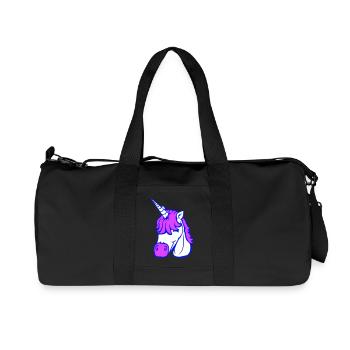 licorne sourit assez sympathique cheval de dessin animé - Sac de sport en toile recyclée Stanley/Stella - noir - Devant