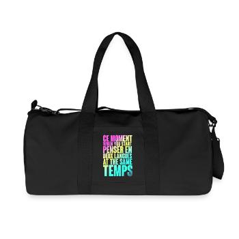 COOL SAYING FOR MULTILINGUALS, INTERNATIONAL - Recycled Canvas Sports Bag by Stanley/Stella - black - Front