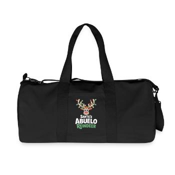 Santa's Abuelo Reindeer - Recycled Canvas Sports Bag by Stanley/Stella - black - Front