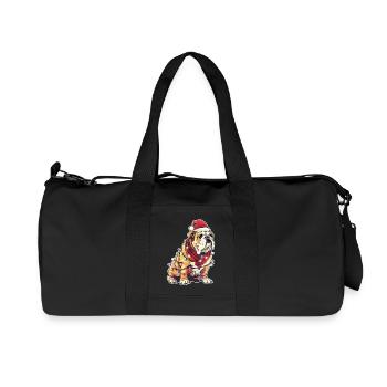 Bouledogue anglais de Noël - Sac de sport en toile recyclée Stanley/Stella - noir - Devant