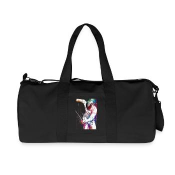 Fencing sport art #fencing #sport - Recycled Canvas Sports Bag by Stanley/Stella - black - Front