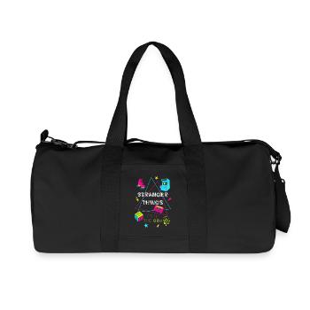 80s Neon Retro Gaming - Recycled Canvas Sports Bag by Stanley/Stella - black - Front