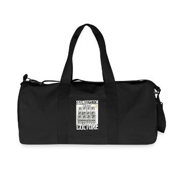 Soundsystem Culture Sketch - Sac de sport en toile recyclée Stanley/Stella - noir - Devant