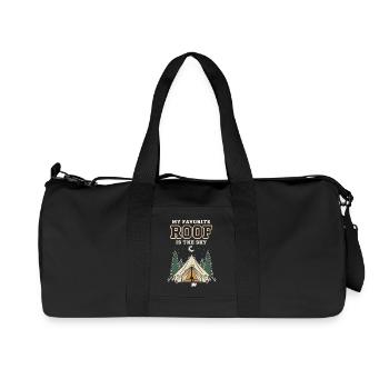 Camping My Favorite Roof Is The Sky Nature Tent - Recycled Canvas Sports Bag by Stanley/Stella - black - Front