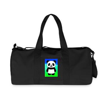 panda - Recycled Canvas Sports Bag by Stanley/Stella - black - Front