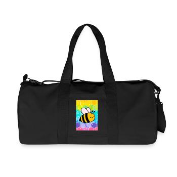 abeille - Sac de sport en toile recyclée Stanley/Stella - noir - Devant