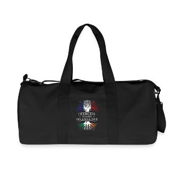 Francais De Racines Irlandaises T-Shirt Cadeau ... - Sac de sport en toile recyclée Stanley/Stella - noir - Devant
