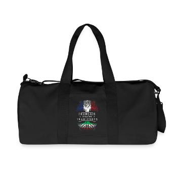 Francais De Racines Iraniennes T-Shirt Cadeau H... - Sac de sport en toile recyclée Stanley/Stella - noir - Devant