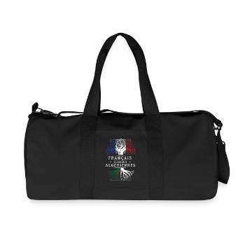 Francais De Racines Algeriennes T-Shirt Cadeau ... - Sac de sport en toile recyclée Stanley/Stella - noir - Devant