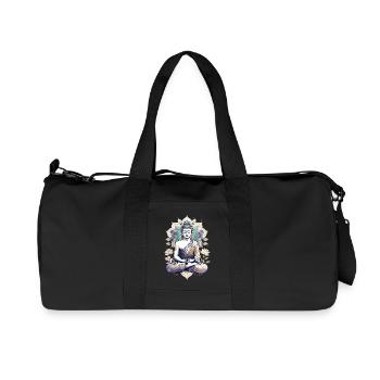 Art de méditation du lotus Bouddha - Sac de sport en toile recyclée Stanley/Stella - noir - Devant