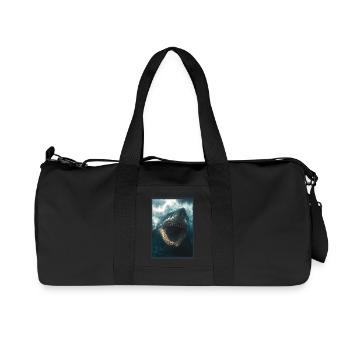Weißer Haie Weißer Hai - Recycelte Canvas-Sporttasche von Stanley/Stella - Schwarz - Vorne