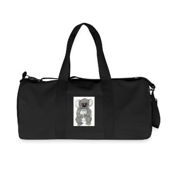 Koala - Sac de sport en toile recyclée Stanley/Stella - noir - Devant