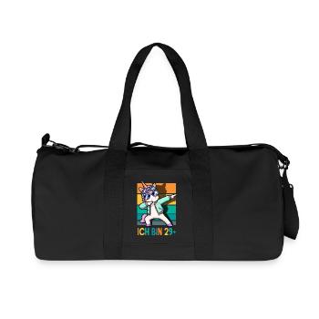 Ich Bin 29 Plus Einhorn Geburtstag - Recycelte Canvas-Sporttasche von Stanley/Stella - Schwarz - Vorne