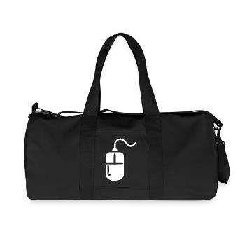 Retro_Vintage_80er_90er_Jahre_Maus_Computermaus - Recycled Canvas Sports Bag by Stanley/Stella - black - Front