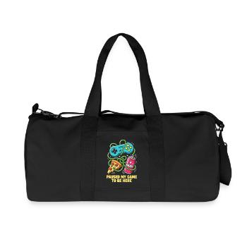 Ich habe mein Spiel für dich pausiert - Recycelte Canvas-Sporttasche von Stanley/Stella - Schwarz - Vorne