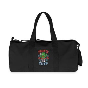 Prickly but Cute Kaktus - Recycelte Canvas-Sporttasche von Stanley/Stella - Schwarz - Vorne
