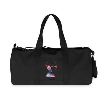 Bunter Schildbogenschütze - Recycelte Canvas-Sporttasche von Stanley/Stella - Schwarz - Vorne